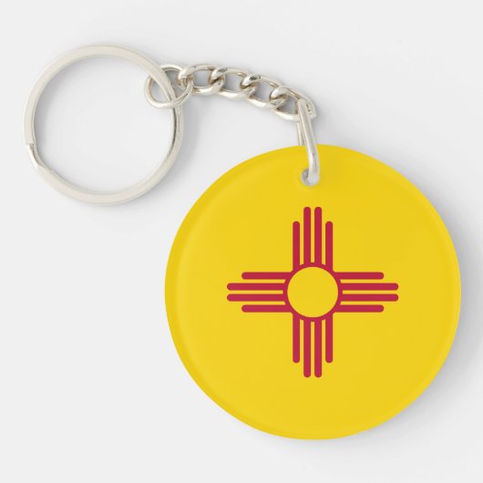 Vlag van de staat New Mexico Sleutelhanger (Voorkant)