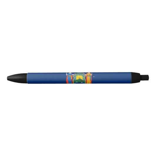 Vlag van de staat New York Blauwe Inkt Pen (Voorkant)