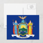 Vlag van de staat New York Briefkaart (Voorkant / Achterkant)