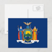 Vlag van de staat New York Briefkaart (Voorkant / Achterkant)