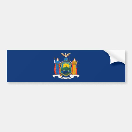 Vlag van de staat New York Bumpersticker (Voorkant)