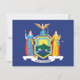 Vlag van de staat New York Empire State Vrijheid R Briefkaart