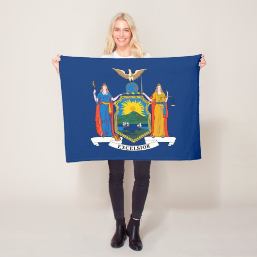 Vlag van de staat New York Fleece Deken (In situ)
