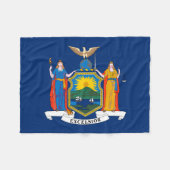 Vlag van de staat New York Fleece Deken (Voorkant (Horizontaal))