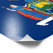 Vlag van de staat New York Foto Afdruk (Hoek)