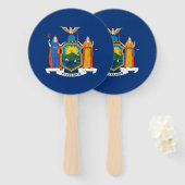 Vlag van de staat New York Handwaaier (Voorkant en achterkant)