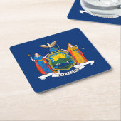 Vlag van de staat New York Kartonnen Onderzetters (Schuin)