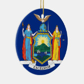 Vlag van de staat New York Keramisch Ornament (Rechts)