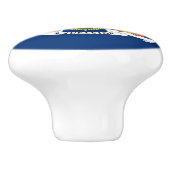 Vlag van de staat New York Keramische Knop (Zijkant)