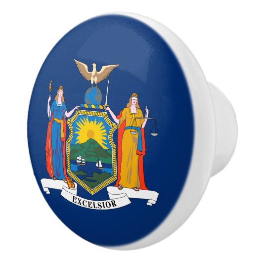 Vlag van de staat New York Keramische Knop (Rechts)