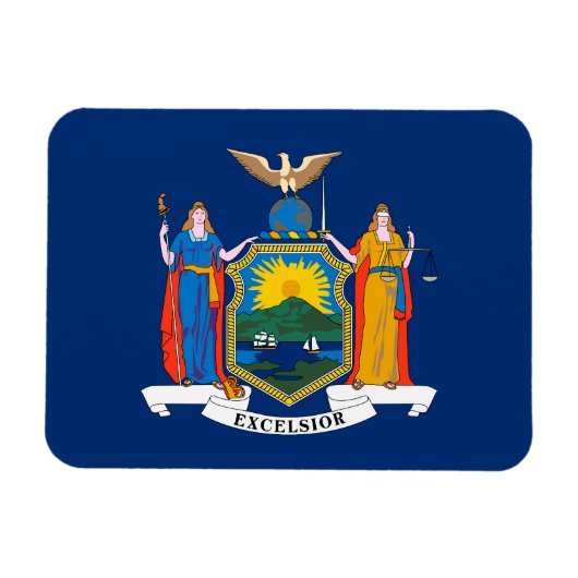 Vlag van de staat New York Magneet (Horizontaal)