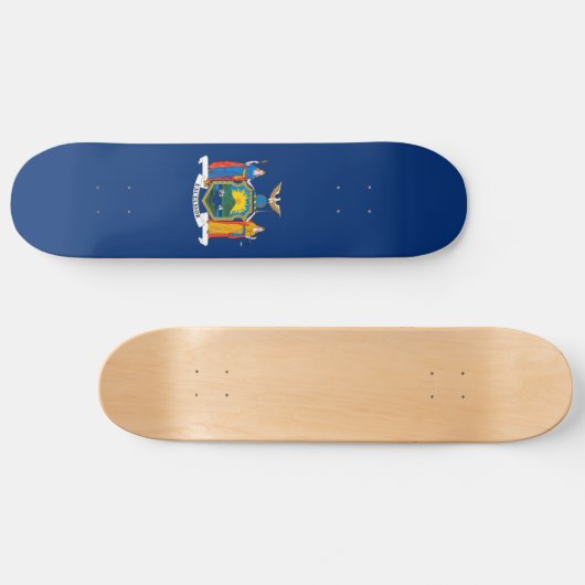 Vlag van de staat New York Persoonlijk Skateboard (Horizontaal)