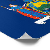 Vlag van de staat New York Poster (Hoek)