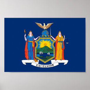 Vlag van de staat New York Poster