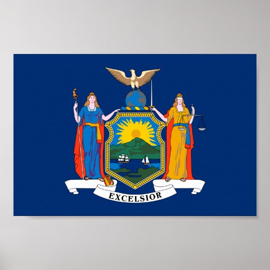 Vlag van de staat New York Poster (Voorkant)