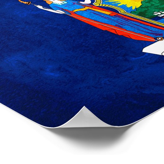 Vlag van de staat New York Poster (Hoek)