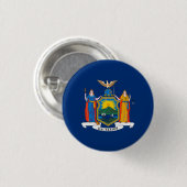 Vlag van de staat New York Ronde Button 3,2 Cm (Voorkant /achterkant)