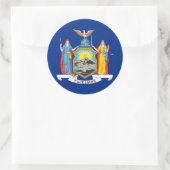 Vlag van de staat New York Ronde Sticker (Tas)
