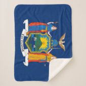 Vlag van de staat New York Sherpa Deken (Voorkant)