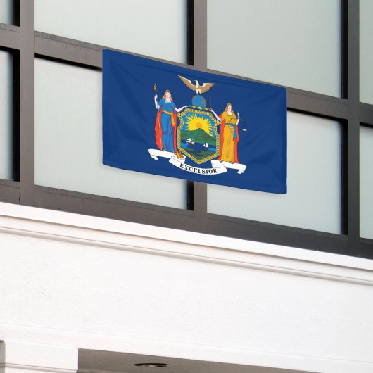 Vlag van de staat New York Spandoek (Buitenkant Gebouw)