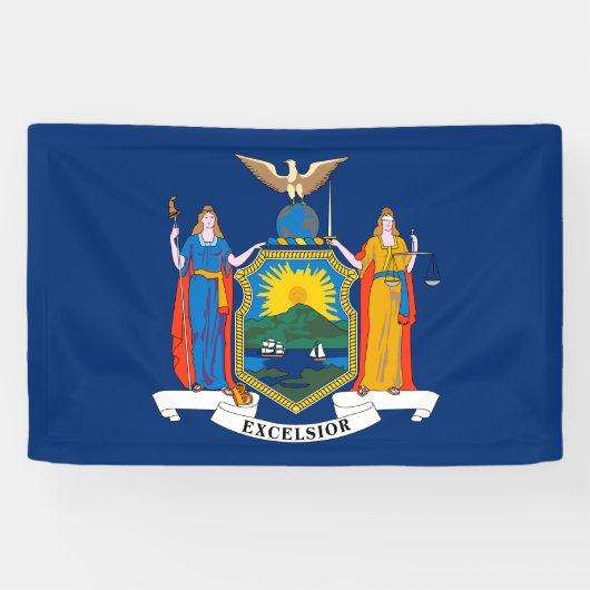 Vlag van de staat New York Spandoek (Horizontaal)