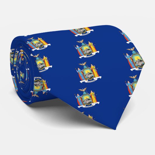 Vlag van de staat New York Stropdas (Opgerold)