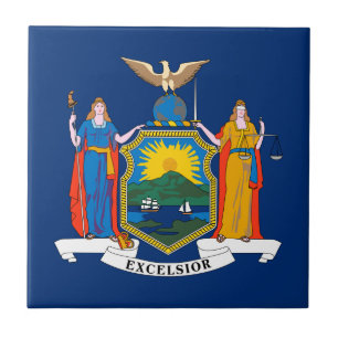 Vlag van de staat New York Tegeltje