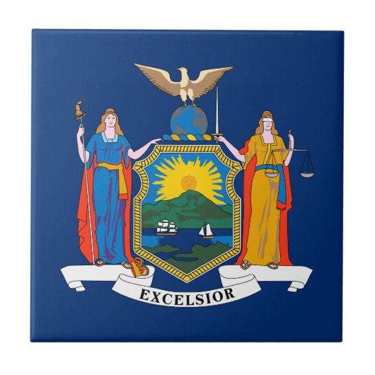 Vlag van de staat New York Tegeltje (Voorkant)