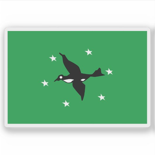 Vlag van de staat Ngchesar, Palau Sticker (Voorkant)