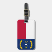 vlag van de staat North Carolina Bagagelabel (Voorkant verticaal)