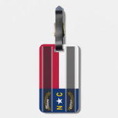 vlag van de staat North Carolina Bagagelabel (Achterkant verticaal)
