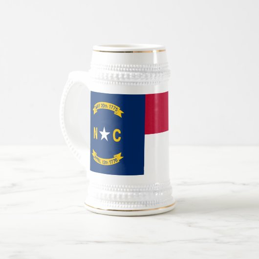 vlag van de staat North Carolina Bierpul (Voorkant links)
