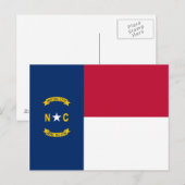 vlag van de staat North Carolina Briefkaart (Voorkant / Achterkant)