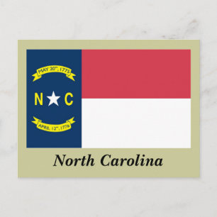 vlag van de staat North Carolina Briefkaart