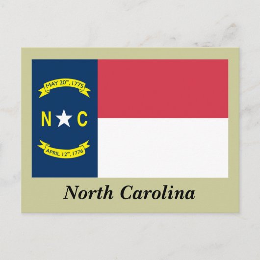 vlag van de staat North Carolina Briefkaart (Voorkant)