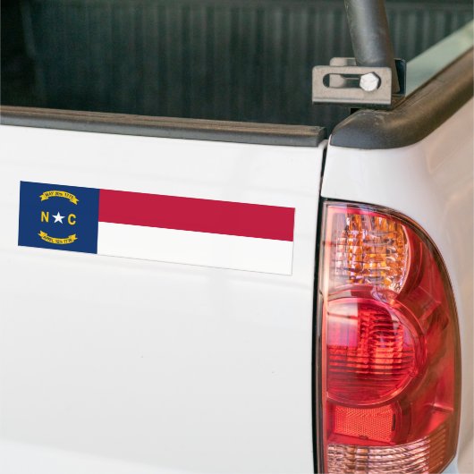 vlag van de staat North Carolina Bumpersticker (Op Truck)