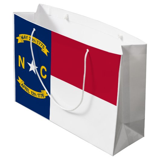 vlag van de staat North Carolina Groot Cadeauzakje (Achterkant Gekanteld)