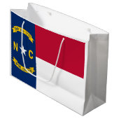 vlag van de staat North Carolina Groot Cadeauzakje (Voorkant Gekanteld)