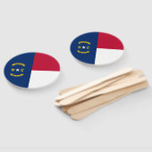 vlag van de staat North Carolina Handwaaier (Niet-gemonteerd)