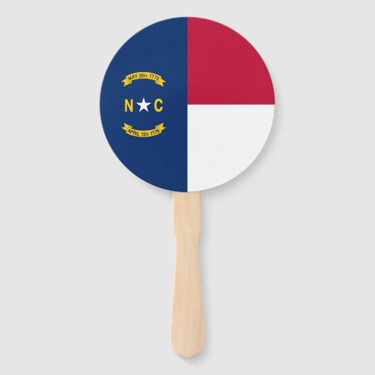 vlag van de staat North Carolina Handwaaier (Voorkant)