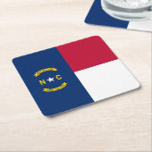 vlag van de staat North Carolina Kartonnen Onderzetters (Schuin)