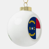 vlag van de staat North Carolina Keramische Bal Ornament (Links)