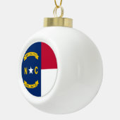 vlag van de staat North Carolina Keramische Bal Ornament (Rechts)