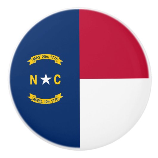 vlag van de staat North Carolina Keramische Knop (Voorkant)