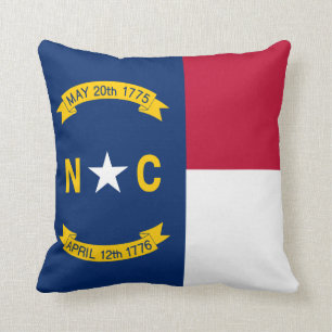 vlag van de staat North Carolina Kussen
