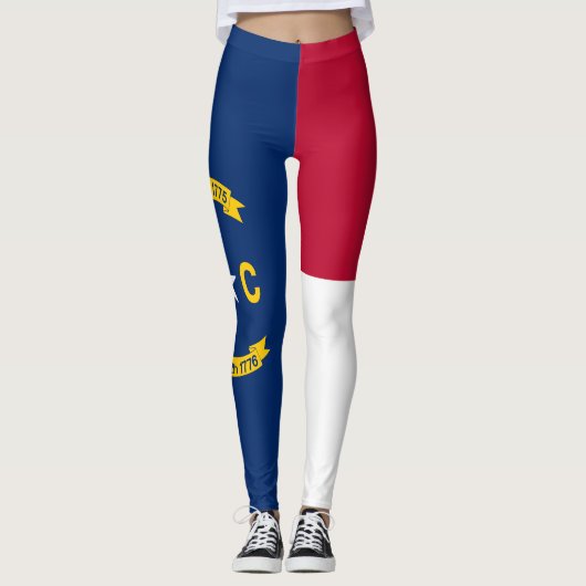 vlag van de staat North Carolina Leggings (Voorkant)