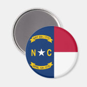 vlag van de staat North Carolina Magneet (Voorkant / Achterkant)