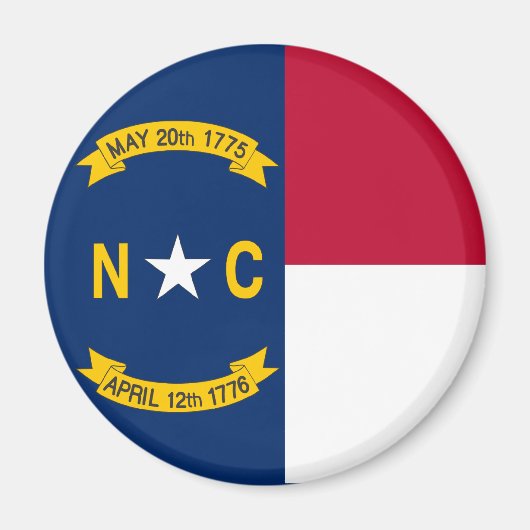 vlag van de staat North Carolina Magneet (Voorkant)