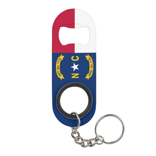 vlag van de staat North Carolina Mini Flessenopener (Achterkant)