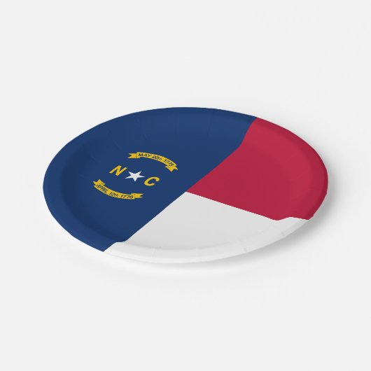 vlag van de staat North Carolina Papieren Bordje (Gekanteld)